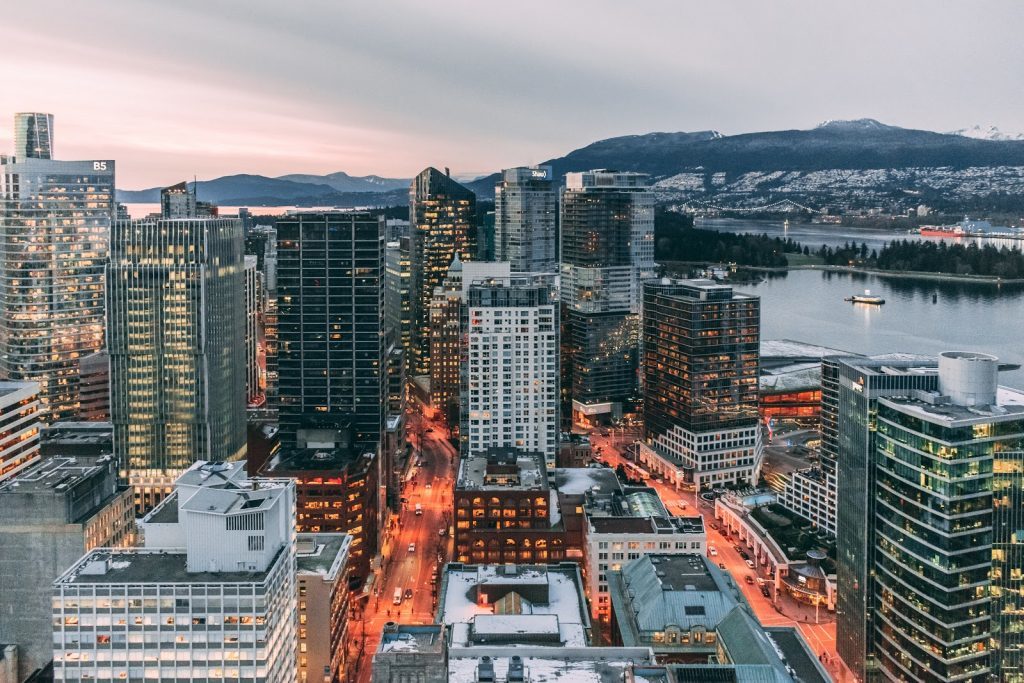 downtown of a city