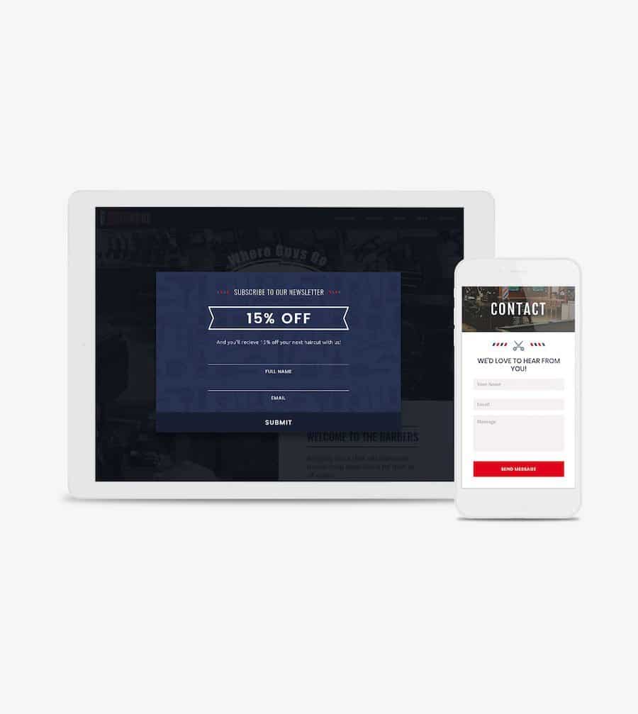 The Barbers image 5 2 responsive devices white