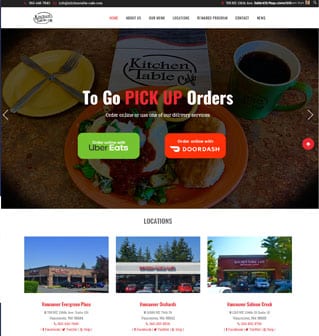 kitchen table cafe homepage