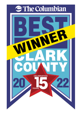 An official banner provided by The Columbian that reads "The Columbian Best of Clark County 2022 Winner."