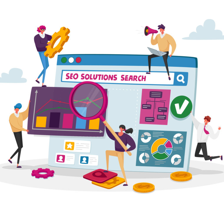 A vector illustration representing a list of seo services.